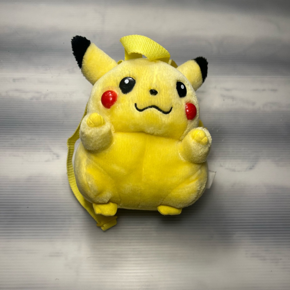 Vintage RARE 90’s Fat Pikachu Plush Backpack